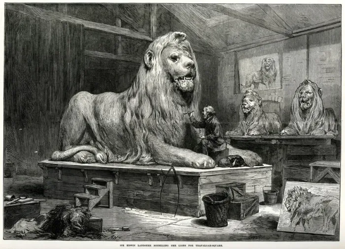 Framed Print : LANDSEER AND HIS LIONS Framed Print : LANDSEER AND HIS LIONS