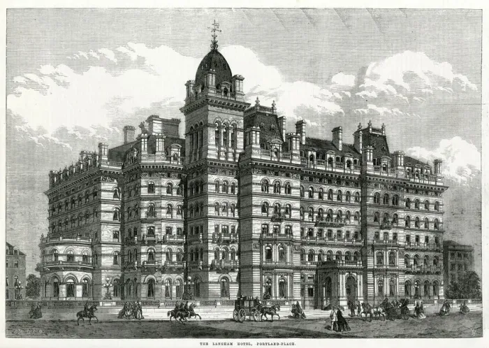 Framed Print : Langham Hotel, London 1865 Framed Print : Langham Hotel, London 1865