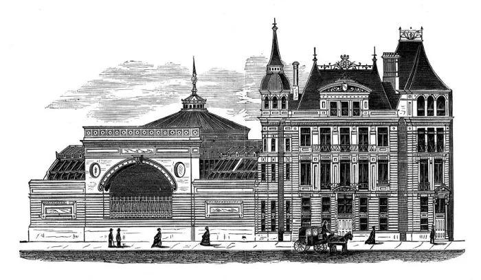 Framed Print : Langham Skating Rink, London, 1876 Framed Print : Langham Skating Rink, London, 1876