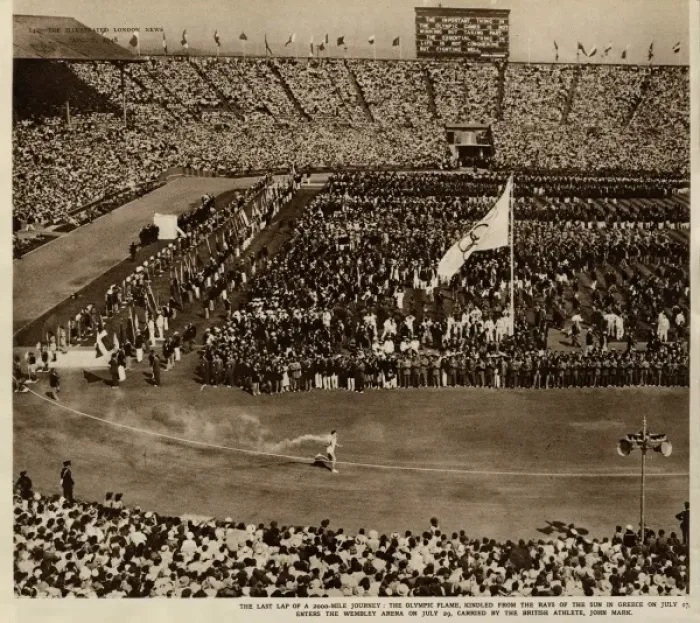 Framed Print : Last lap of the Olympic torch, 1948 London Olympics Framed Print : Last lap of the Olympic torch, 1948 London Olympics