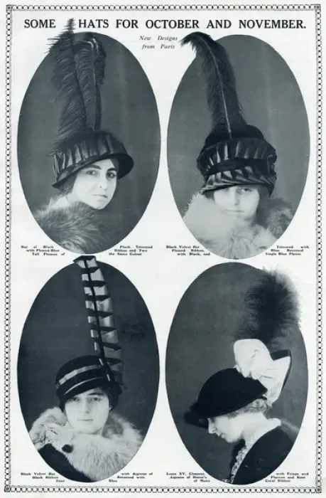 Framed Print : Latest fashionable autumn hats 1913 Framed Print : Latest fashionable autumn hats 1913