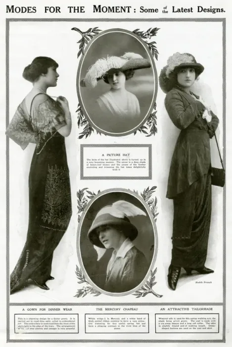 Framed Print : Latest fashionable designs 1913