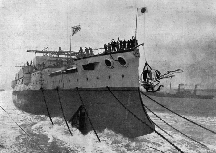 Framed Print : The launch of the battleship, Mikasa Framed Print : The launch of the battleship, Mikasa
