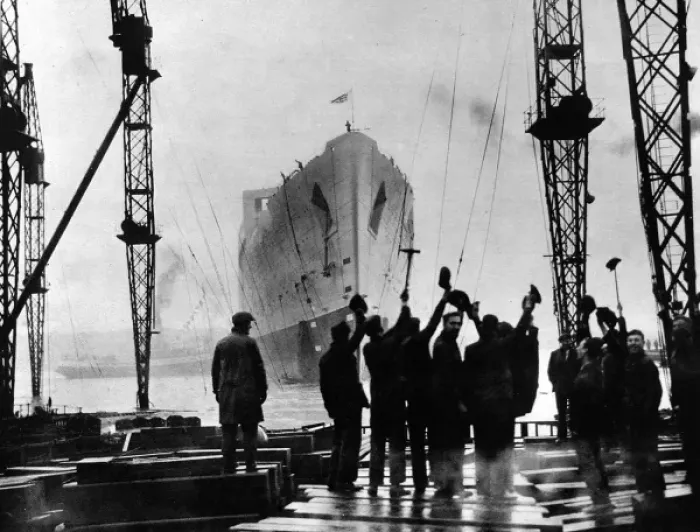 Framed Print : The Launch of R. M. S. Queen Mary, Clydebank, September 1934