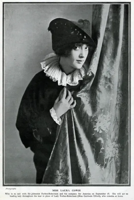 Framed Print : Laura Cowie, actress, in costume