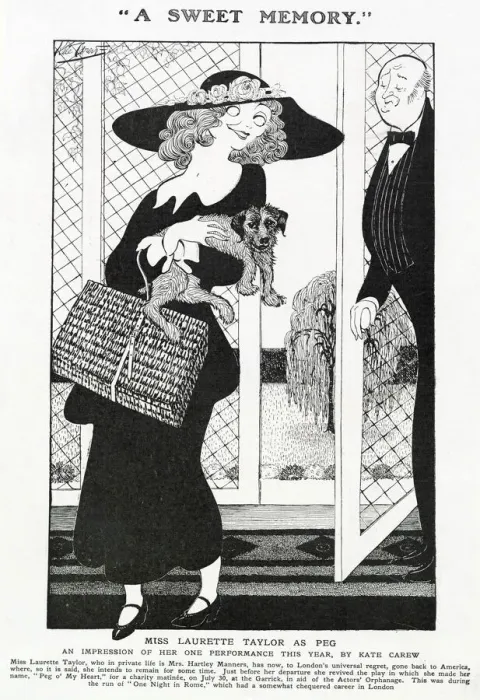 Framed Print : Laurette Taylor as Peg o My Heart by Kate Carew Framed Print : Laurette Taylor as Peg o My Heart by Kate Carew