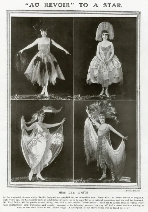 Framed Print : Lee White wearing costumes designed by Reville Framed Print : Lee White wearing costumes designed by Reville