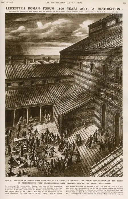 Framed Print : Leicesters Roman forum reconstructed