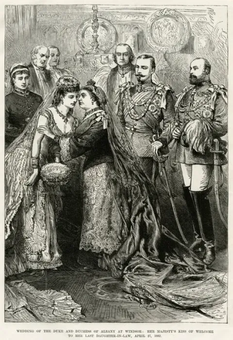 Framed Print : Leopold Weds Helen 1882 Framed Print : Leopold Weds Helen 1882