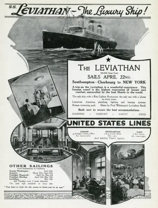 Framed Print : Leviathan luxury American ship 1924 Framed Print : Leviathan luxury American ship 1924
