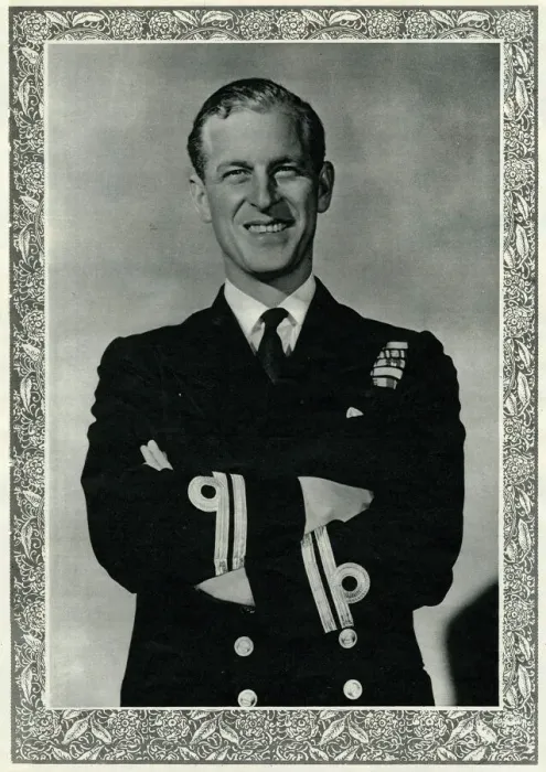 Framed Print : Lieutenant Philip Mountbatten announcement of his engagement