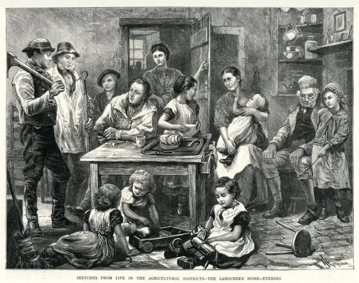 Framed Print : Life in the agricultural districts 1872