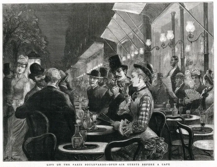 Framed Print : Life on the Paris Boulevards 1877 Framed Print : Life on the Paris Boulevards 1877