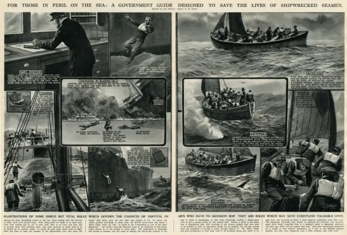 Framed Print : Life saving guide for seamen by G. H. Davis Framed Print : Life saving guide for seamen by G. H. Davis