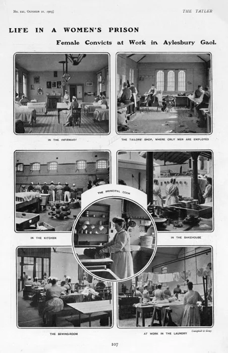 Framed Print : Life in a Womens Prison, 1903 Framed Print : Life in a Womens Prison, 1903