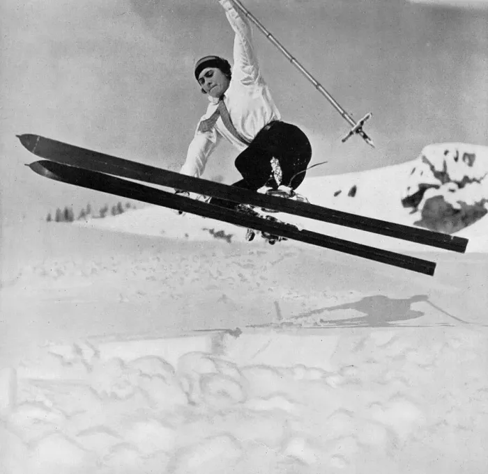 Framed Print : Lili D Alvarez - ski jump at St. Moritz Framed Print : Lili D Alvarez - ski jump at St. Moritz