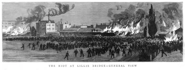 Framed Print : Lillie Bridge Sports Ground Riot, London