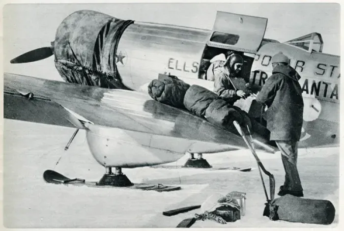 Framed Print : Lincoln Ellsworth and pilots trans-Antarctica flight