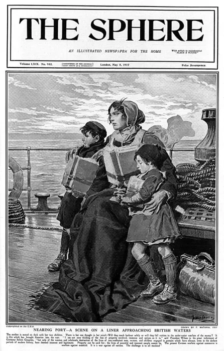 Framed Print : Liner approaching British waters
