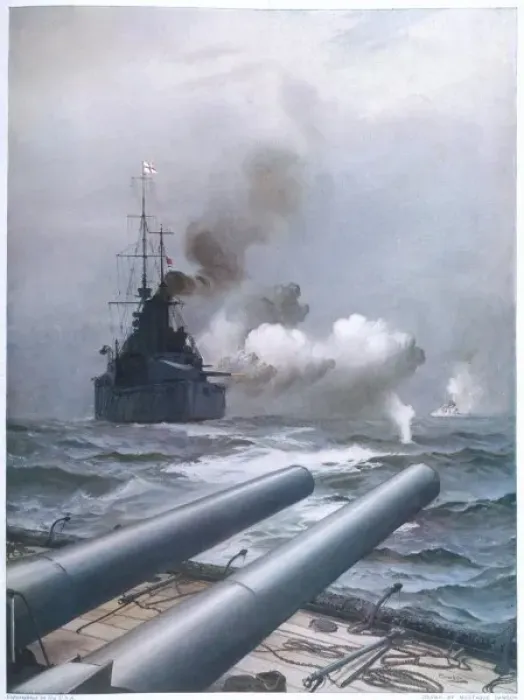 Framed Print : Lion Sinks a Cruiser