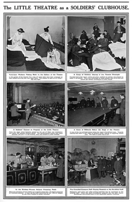 Framed Print : The Little Theatre as a soldiers clubhouse, WW1 Framed Print : The Little Theatre as a soldiers clubhouse, WW1
