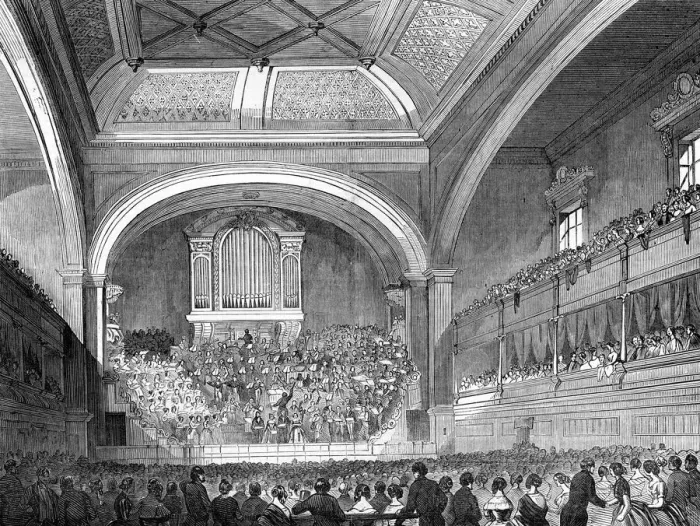 Framed Print : Liverpool Philharmonic Hall interior, 1849 Framed Print : Liverpool Philharmonic Hall interior, 1849