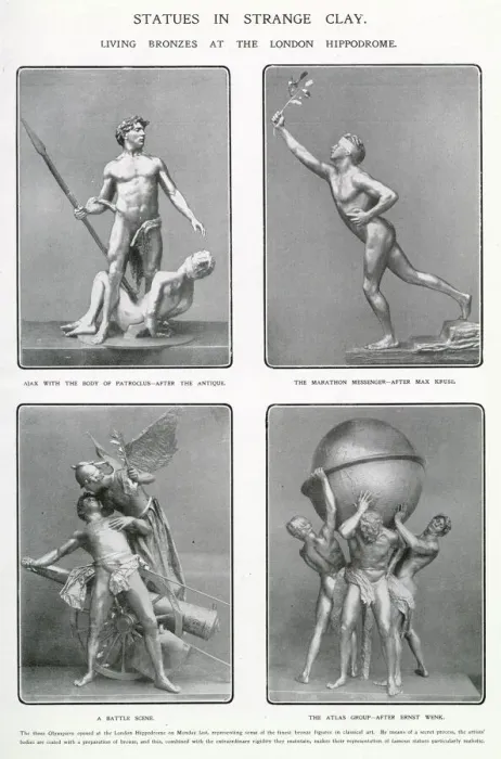 Framed Print : Living Bronzes at the London Hippodrome Framed Print : Living Bronzes at the London Hippodrome