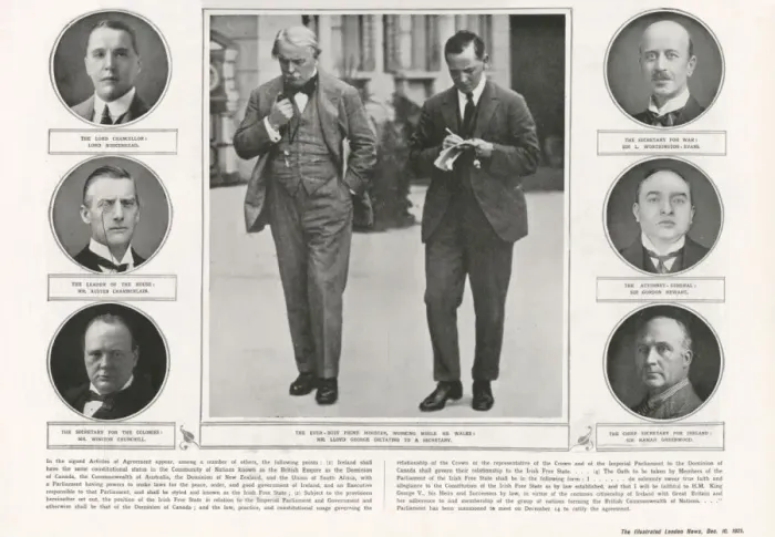 Framed Print : Lloyd George and Ministers - Anglo-Irish Treaty Framed Print : Lloyd George and Ministers - Anglo-Irish Treaty