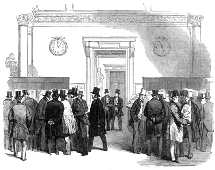Framed Print : Lloyds Merchants Room