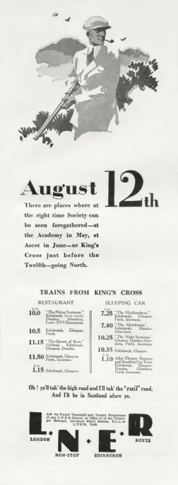 Framed Print : LNER Advertisement - August 12th Framed Print : LNER Advertisement - August 12th