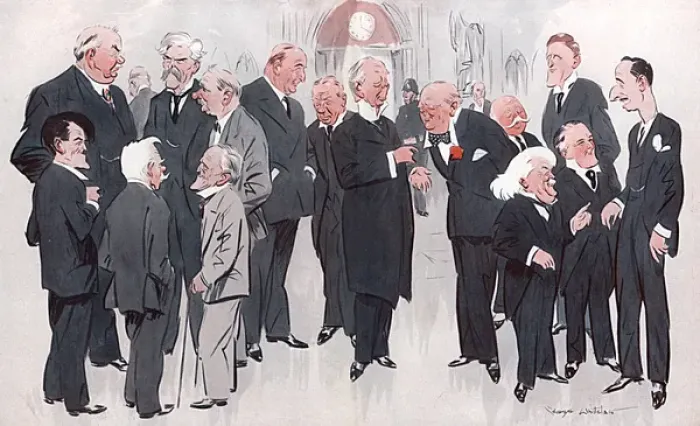 Framed Print : In the Lobby of the House of Commons Framed Print : In the Lobby of the House of Commons