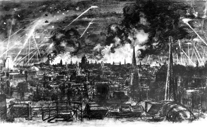 Framed Print : London during the Blitz; Second World War, 1940 Framed Print : London during the Blitz; Second World War, 1940