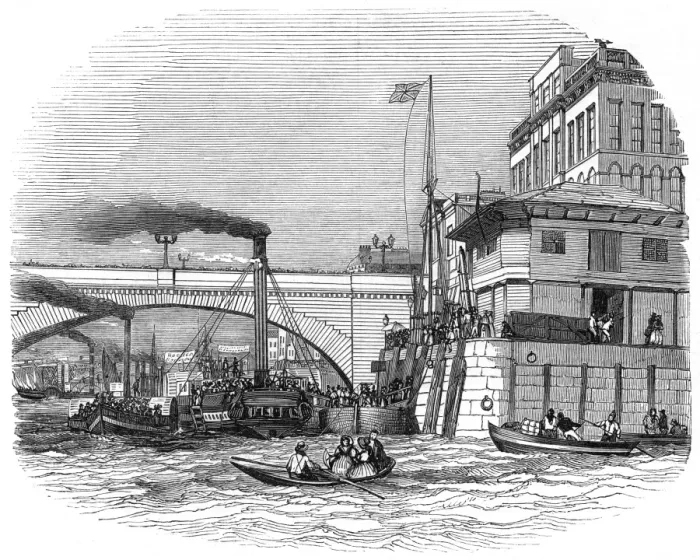 Framed Print : London Bridge steam wharf Framed Print : London Bridge steam wharf