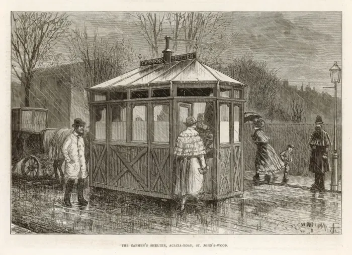 Framed Print : London Cab Shelter Framed Print : London Cab Shelter