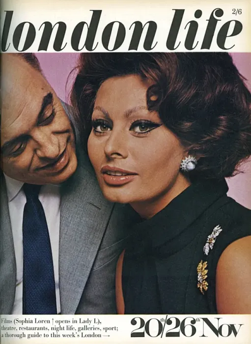 Framed Print : London Life cover featuring Sophia Loren, 1965 Framed Print : London Life cover featuring Sophia Loren, 1965