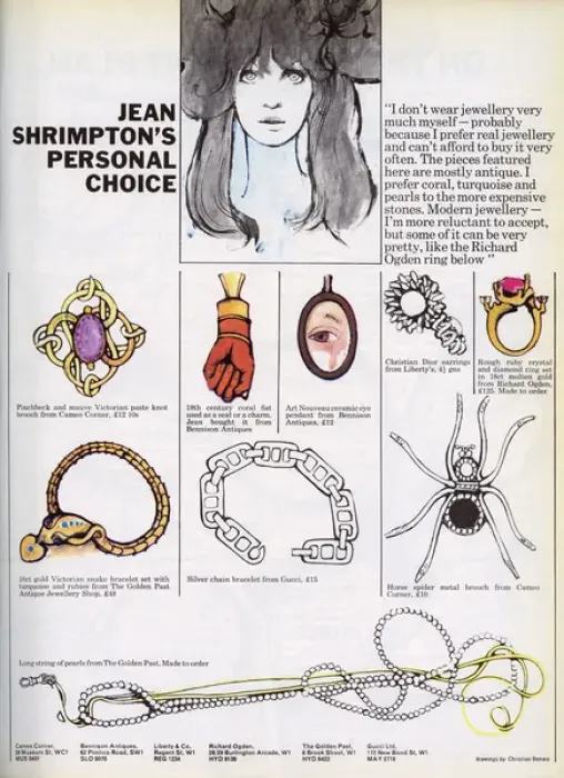 Framed Print : London Life - Jean Shrimpton chooses jewellery Framed Print : London Life - Jean Shrimpton chooses jewellery