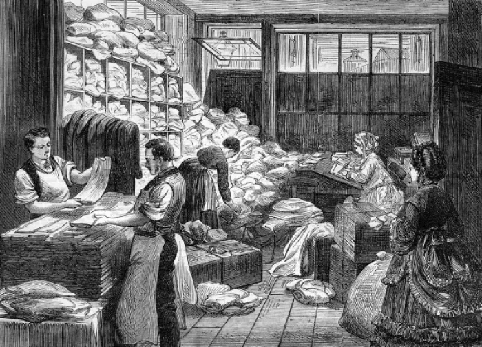 Framed Print : The London Office of the Society for the relief of the sick Framed Print : The London Office of the Society for the relief of the sick