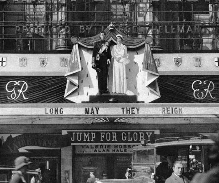Framed Print : London Pavilion decorated for the Coronation Framed Print : London Pavilion decorated for the Coronation