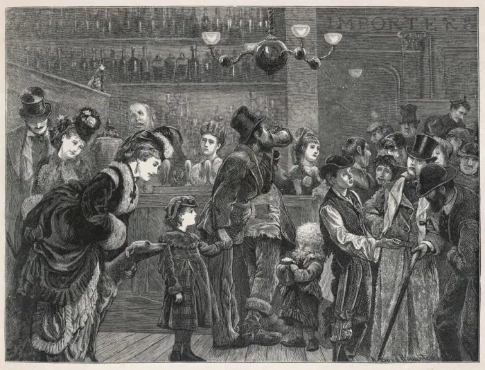 Framed Print : London Pub Scene 1872 Framed Print : London Pub Scene 1872