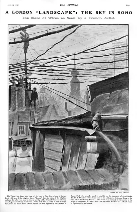 Framed Print : A London skyscape: the sky in Soho, 1905 Framed Print : A London skyscape: the sky in Soho, 1905