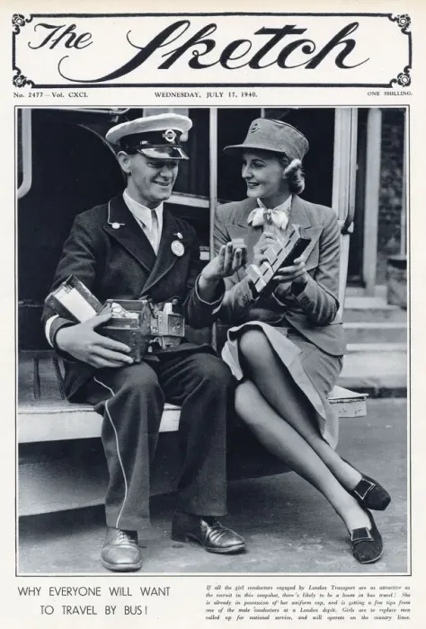 Framed Print : London transport recruiting female bus conductors to replace men called up for national Framed Print : London transport recruiting female bus conductors to replace men called up for national