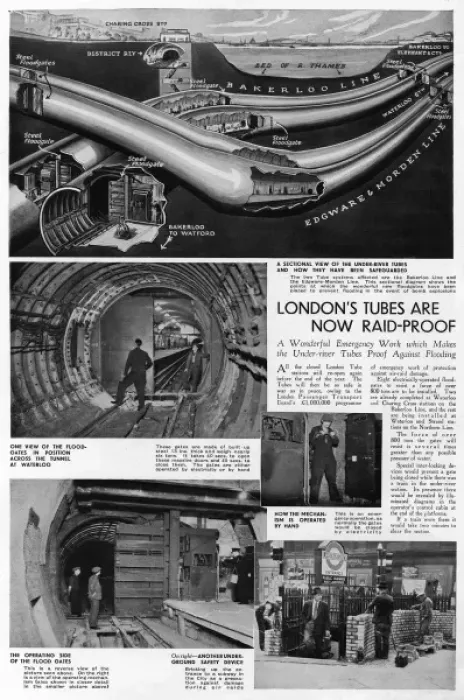 Framed Print : London tube made air raid proof, 1939 Framed Print : London tube made air raid proof, 1939