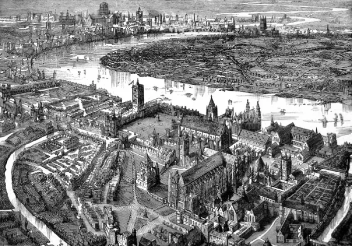 Framed Print : London and Westminster in 1584 Framed Print : London and Westminster in 1584