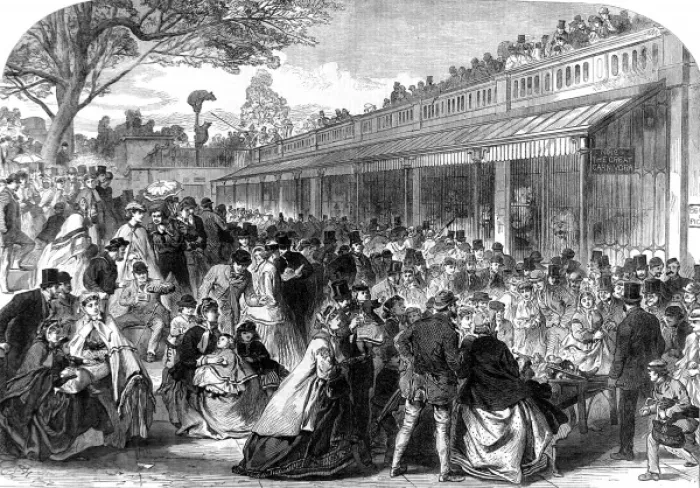 Framed Print : London Zoo, Whit Monday, 1866 Framed Print : London Zoo, Whit Monday, 1866