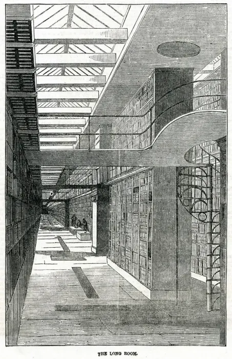Framed Print : Long Room of the British Museum, London 1851