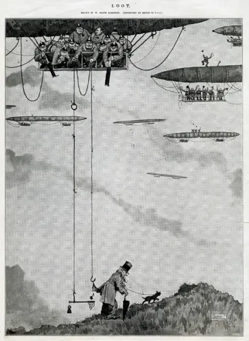 Framed Print : Loot by William Heath Robinson WWI Framed Print : Loot by William Heath Robinson WWI