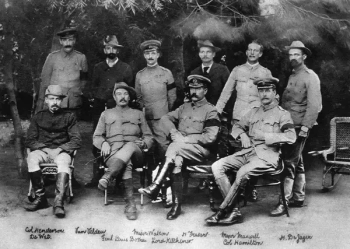 Framed Print : Lord Kitchener at peace conference that ended Boer War Framed Print : Lord Kitchener at peace conference that ended Boer War