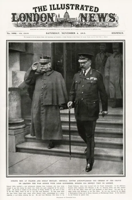 Framed Print : Lord Kitchener walking down steps Framed Print : Lord Kitchener walking down steps