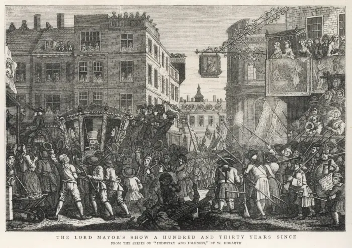 Framed Print : The Lord Mayors Show, London, 1746