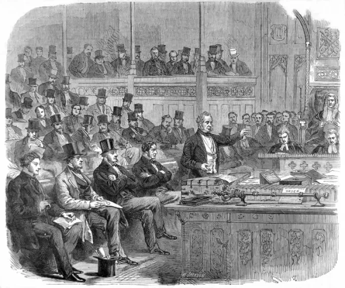 Framed Print : Lord Palmerston addressing the House of Commons, 1864 Framed Print : Lord Palmerston addressing the House of Commons, 1864